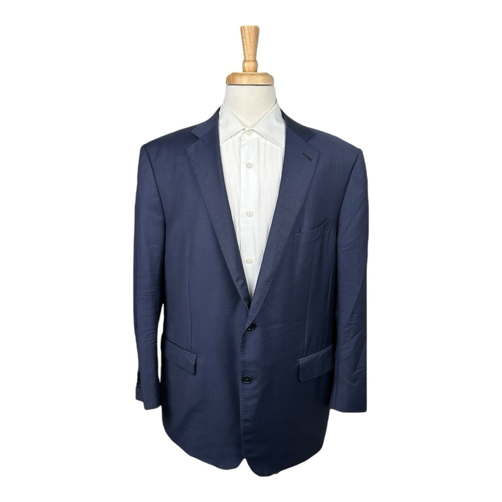 Ermenegildo Zegna Mila Blue Striped Trofeo Wool Blazer 48R 58R 221225